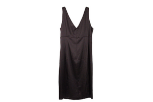 Calvin Klein Fitted Brown Satin Brown Dress | 12