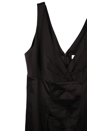 Calvin Klein Fitted Brown Satin Brown Dress | 12