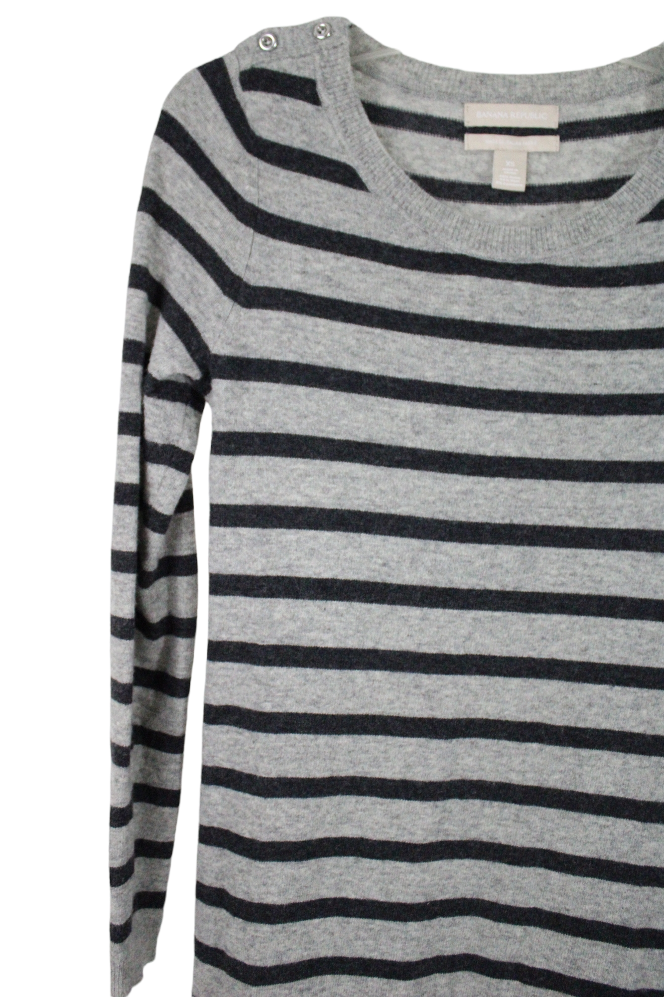 Banana Republic Gray Stripe Sweater Dress | XS
