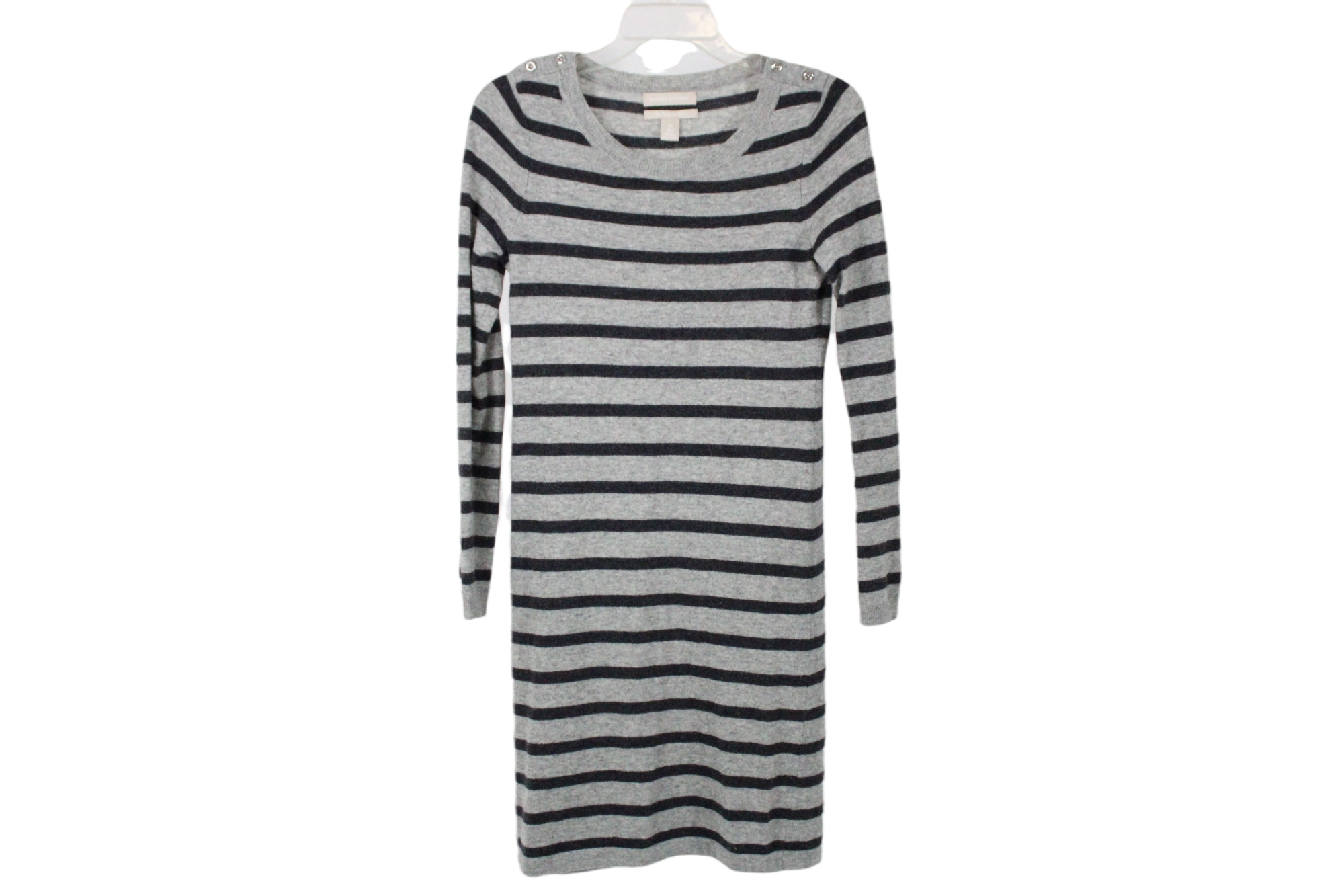 Banana Republic Gray Stripe Sweater Dress | XS