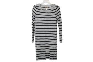 Banana Republic Gray Stripe Sweater Dress | XS