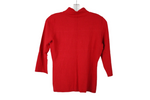 Ann Taylor Red Mock Neck Sweater | M Petite