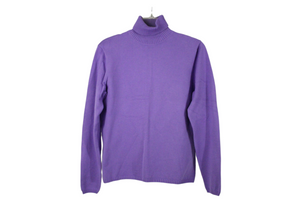 Talbots Purple Turtleneck Sweater | M Petite