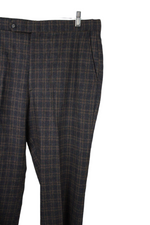 Jaymar Brown Plaid 100% Pure Wool Pant | 36X31
