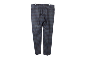 Jaymar J 100% Pure Wool Gray Blue Plaid Pant | 37X29