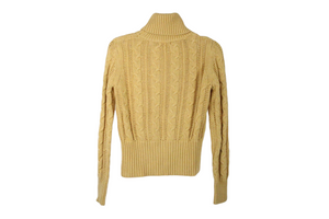 Moda International Yellow Knit Turtleneck Sweater | S