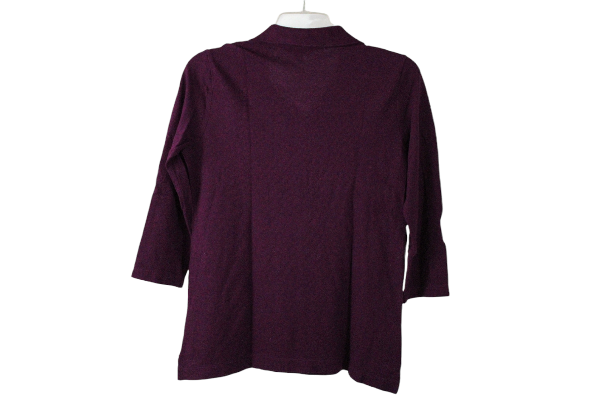 Lands' End Purple Long Sleeved Polo Shirt | XS