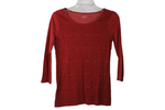 Ann Taylor Burnt Orange Lace Front Top | XXS