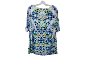 Christopher & Banks Blue Floral Top | L