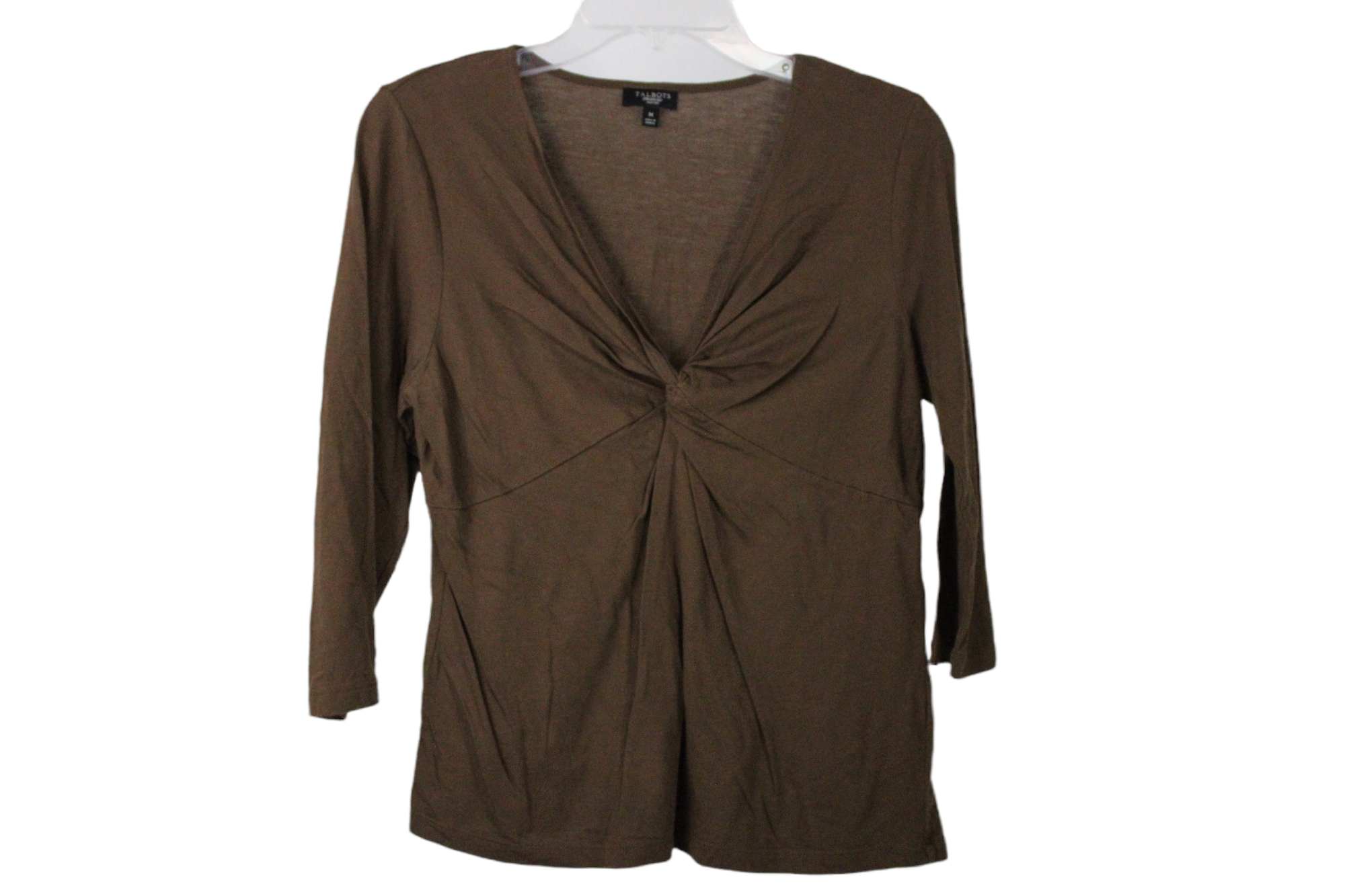 Talbots Pima Cotton Twist Front Top | M