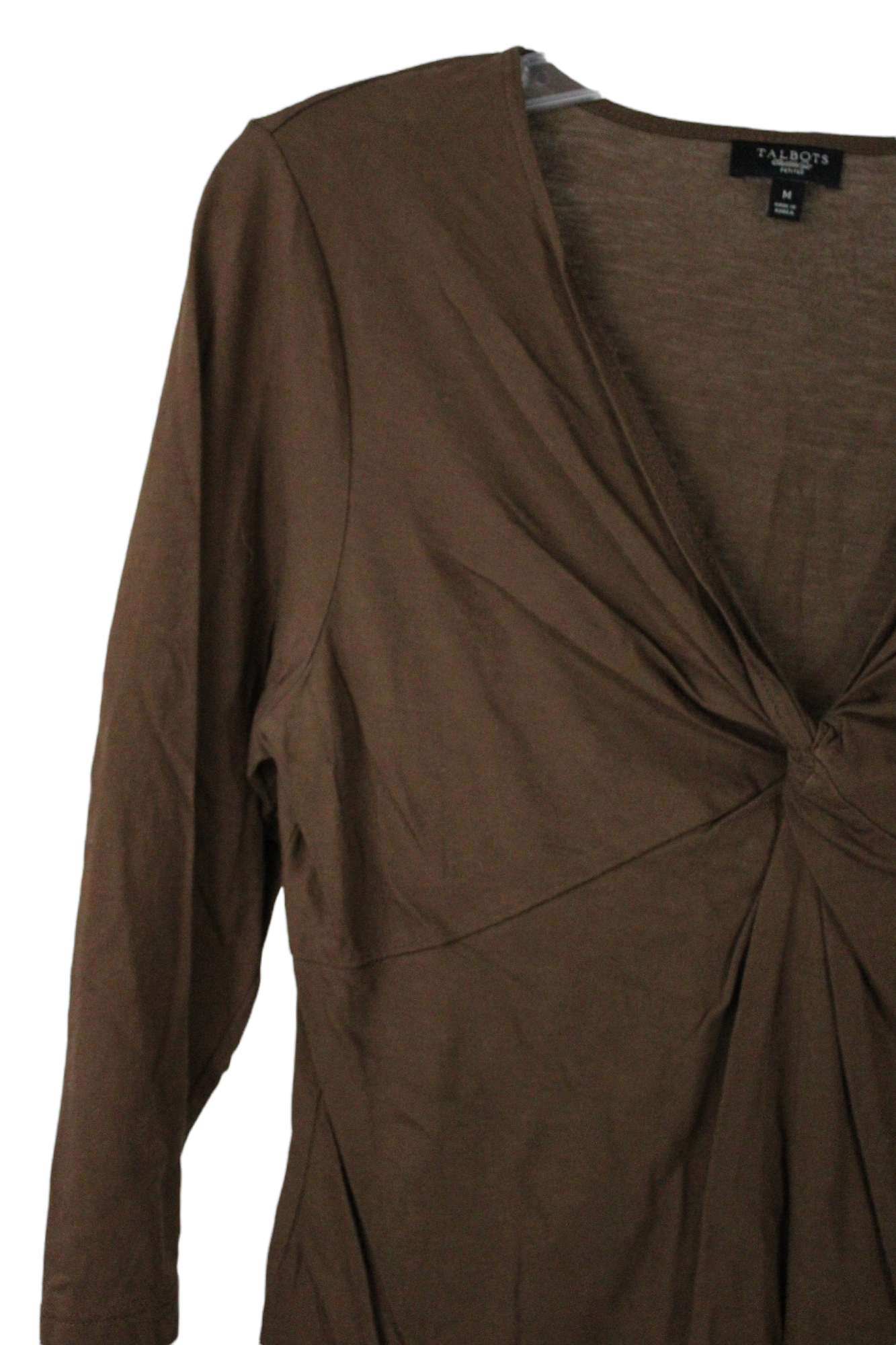 Talbots Pima Cotton Twist Front Top | M
