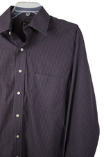Jos. A. Bank Purple Plaid Traveler's Collection Tailored Fit Shirt | M