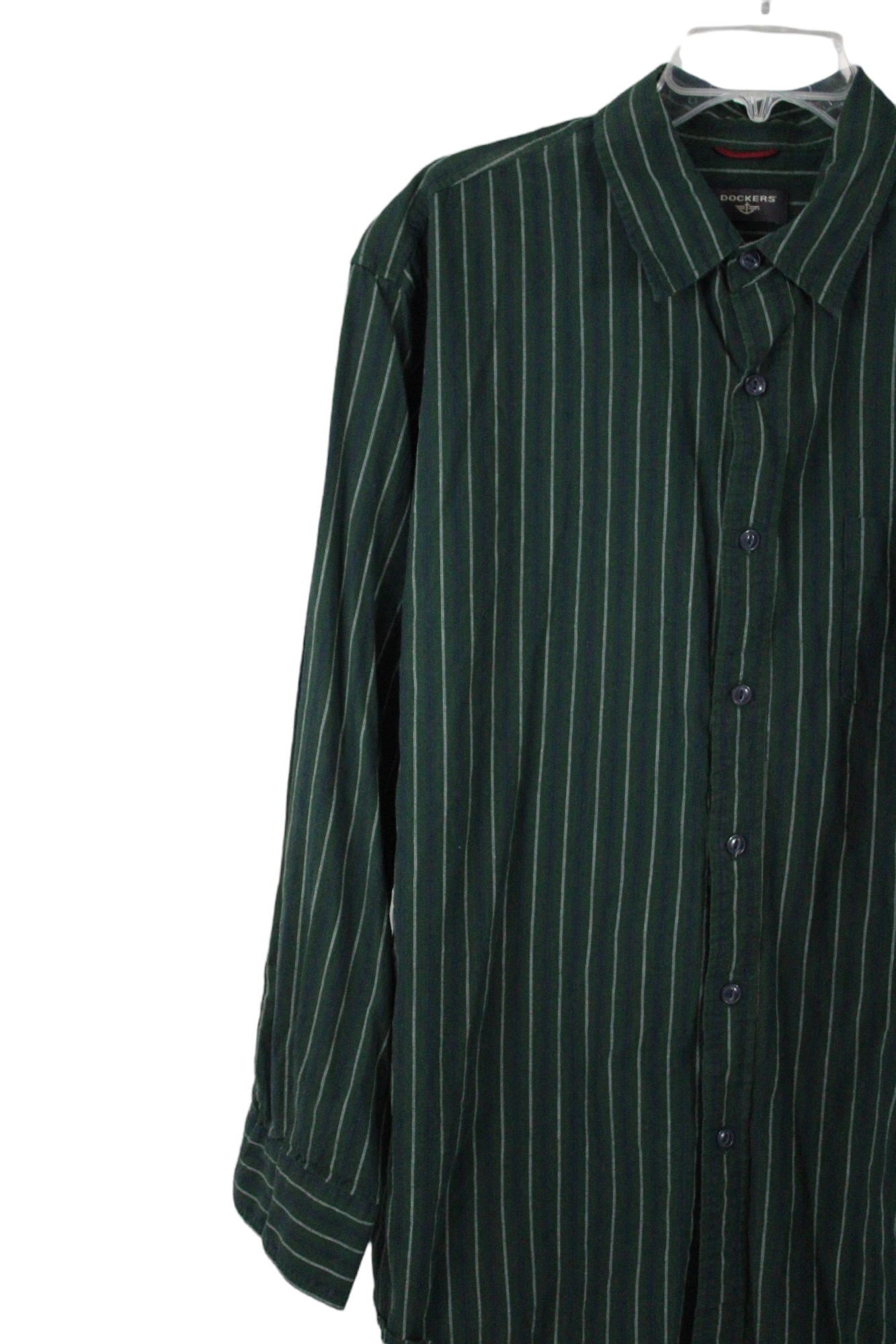 Dockers Green Striped Shirt | XL