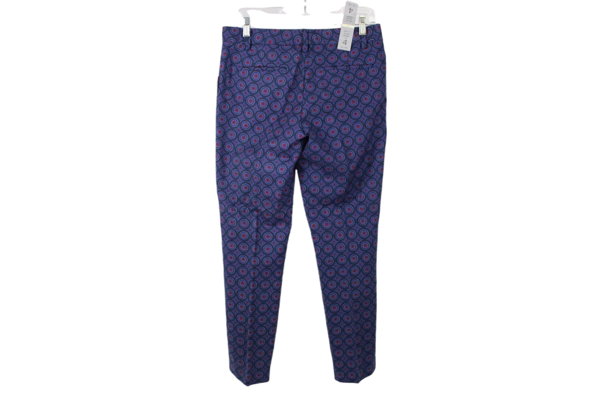 NEW Joe Fresh Slim Fit Blue Patterned Pant | 4