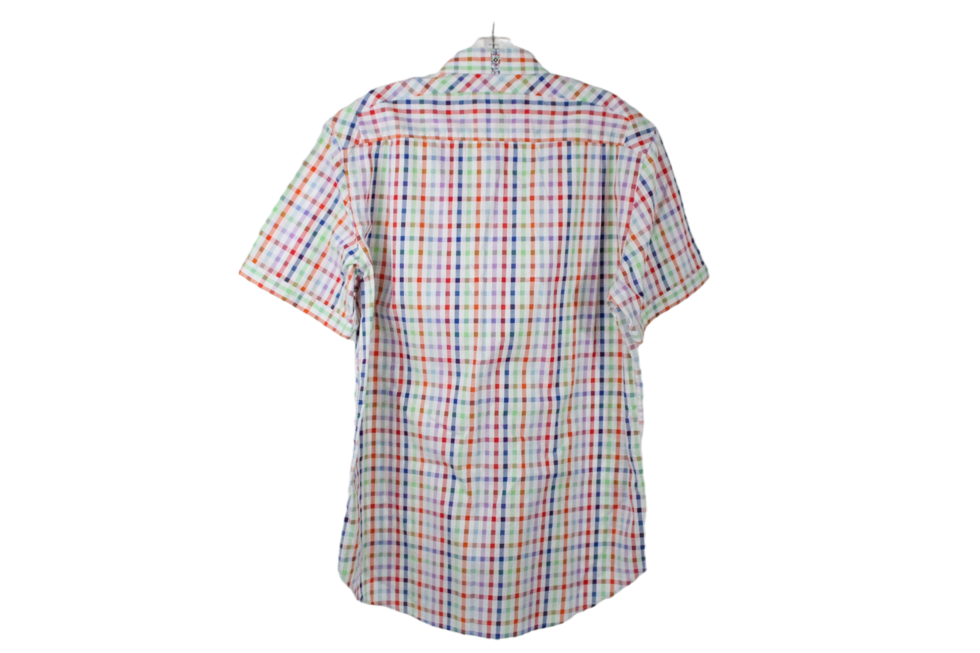 Robert Graham X Colorful Plaid Short Sleeved Tailored Fit Button Down | L