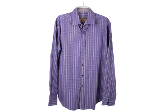 Robert Graham Purple Button Down Shirt | L