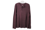 Sonoma Dusty Red Heather Long Sleeve Henley Shirt | XL