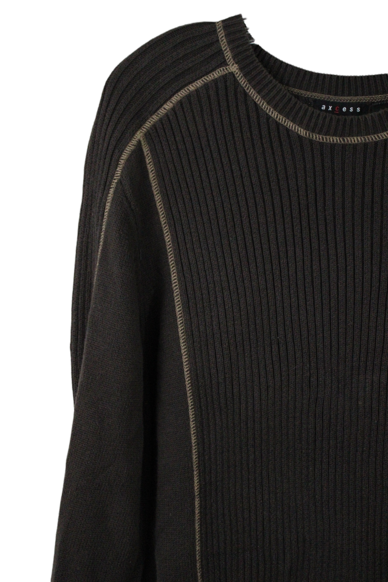 Axcess Brown Knit Sweater | L