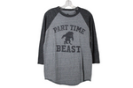 Disney Part Time Beast Beauty & The Beast Baseball Tee | M