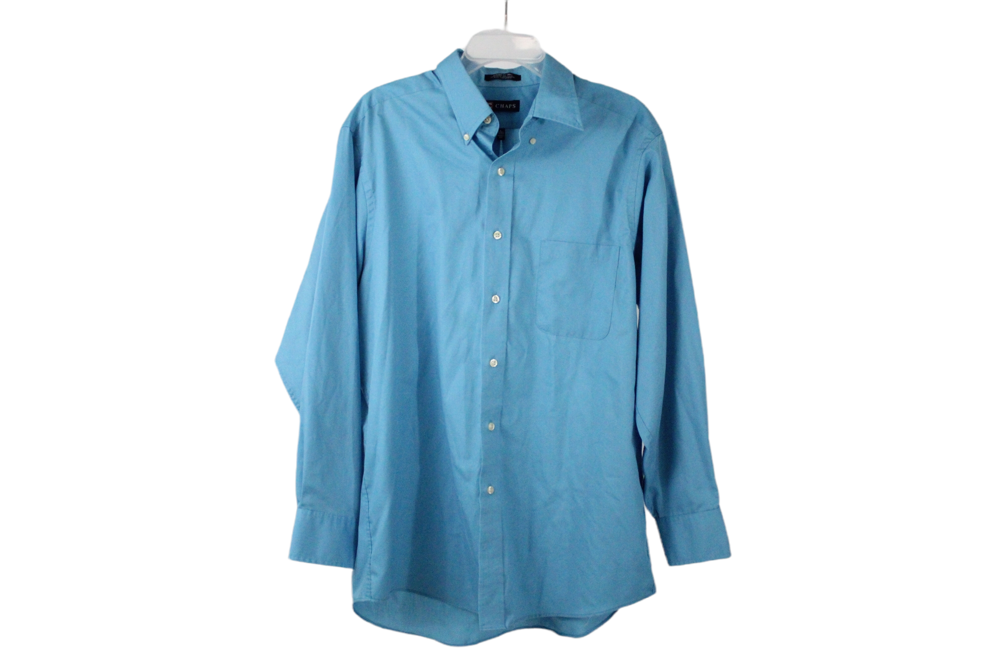 Chaps Classic Fit Twill Blue Shirt | L 16/16 1/2 32/33