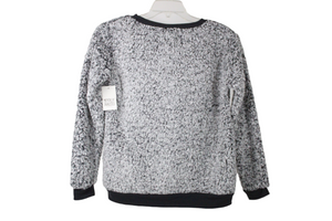 NEW Mentally Exhausted Sherpa "Happy" Embroidered Sweatshirt | S