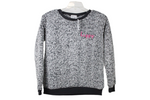 NEW Mentally Exhausted Sherpa "Happy" Embroidered Sweatshirt | S