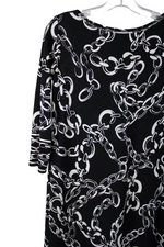 London Times Petites Black Chain Dress | 4 Petite