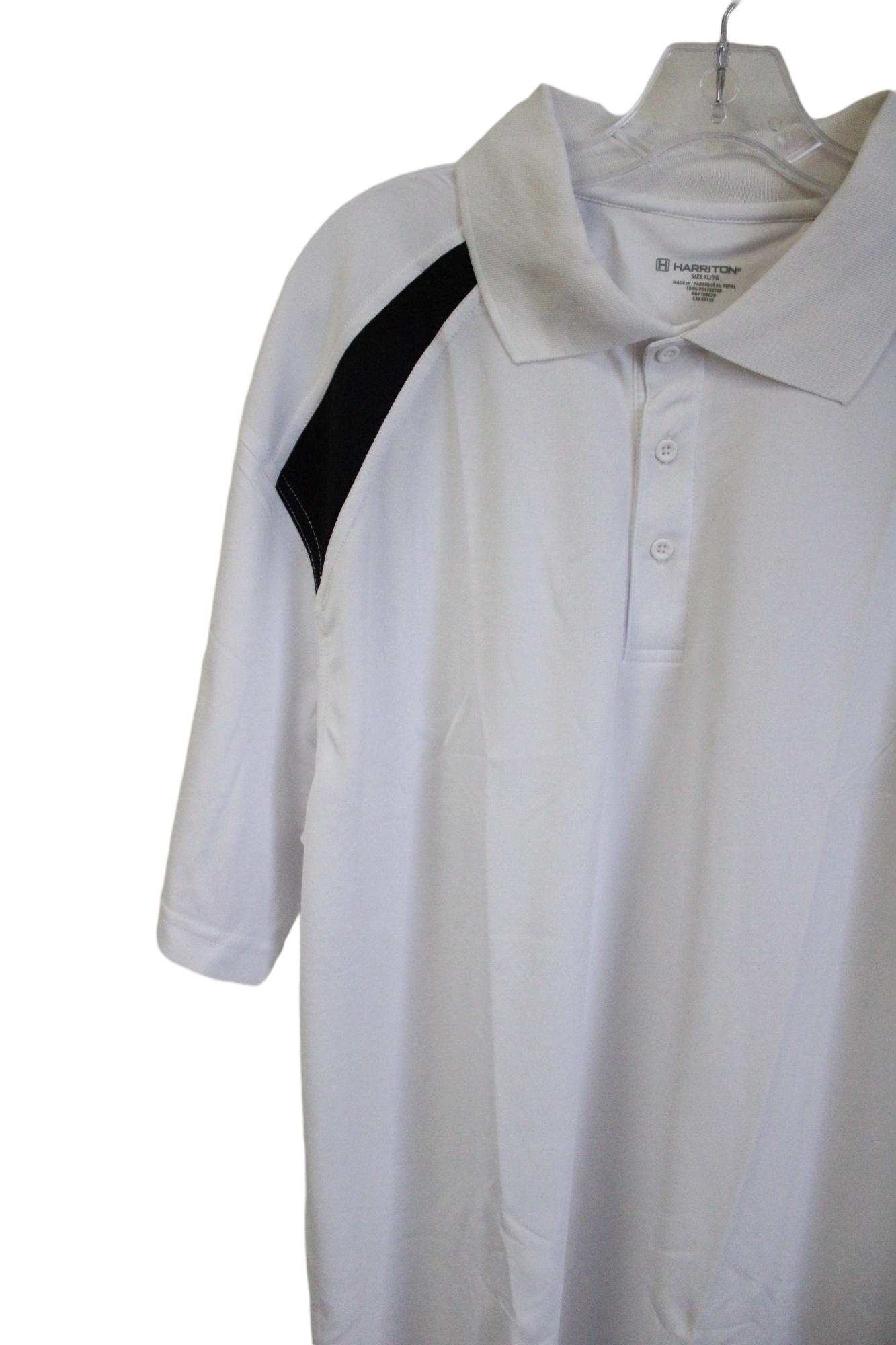 Harriton White Polo Shirt | XL