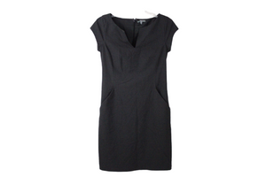 Gap Dark Gray Pinstripe Dress | 2