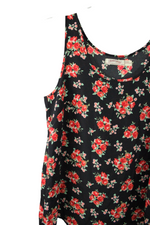 Faded Glory Black Floral Tank | S
