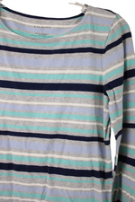 Talbots Blue Gray Striped Shirt | S