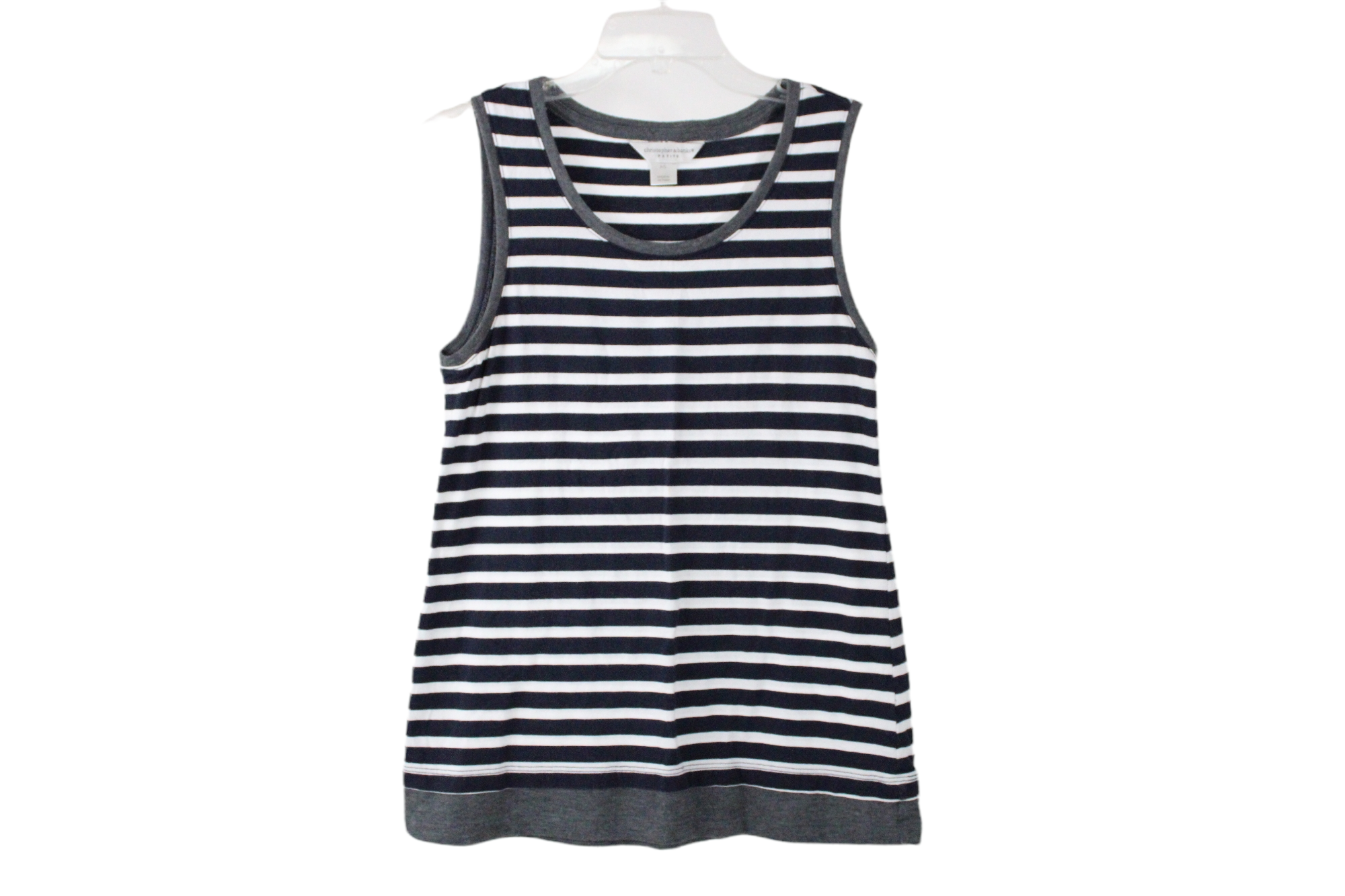 Croft & Barrow Navy Striped Tank | S