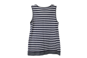 Croft & Barrow Navy Striped Tank | S