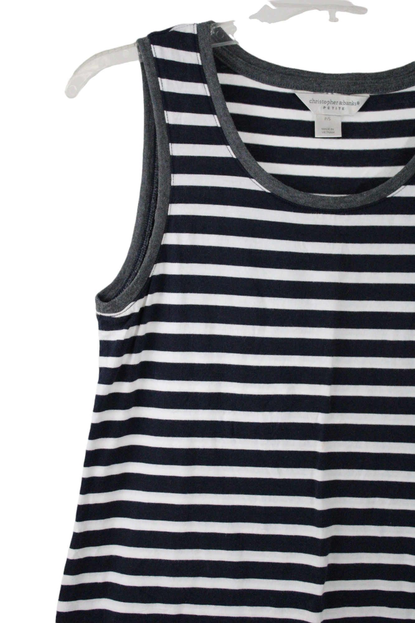Croft & Barrow Navy Striped Tank | S
