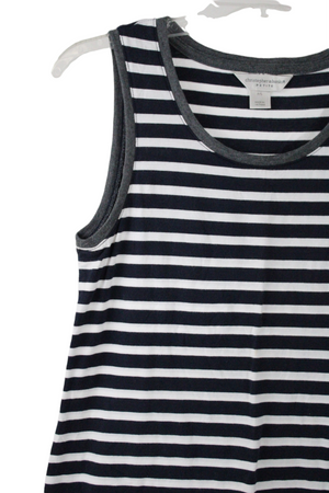 Croft & Barrow Navy Striped Tank | S