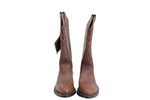 NEW Double-H Boot Company Brown Leather Cowboy Boot | Men's 7