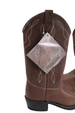 NEW Double-H Boot Company Brown Leather Cowboy Boot | Men's 7