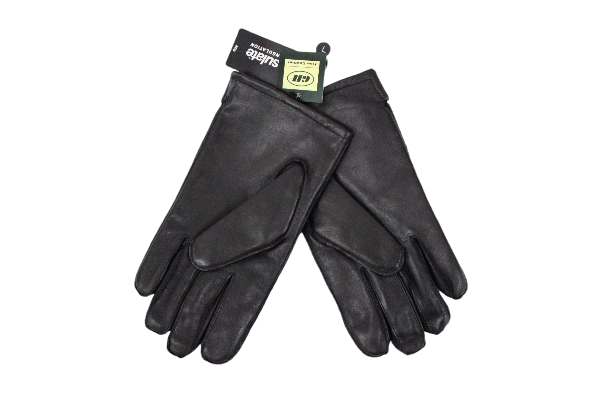 NEW GII Black Thinsulate Leather Fleece Lined Gloves | L