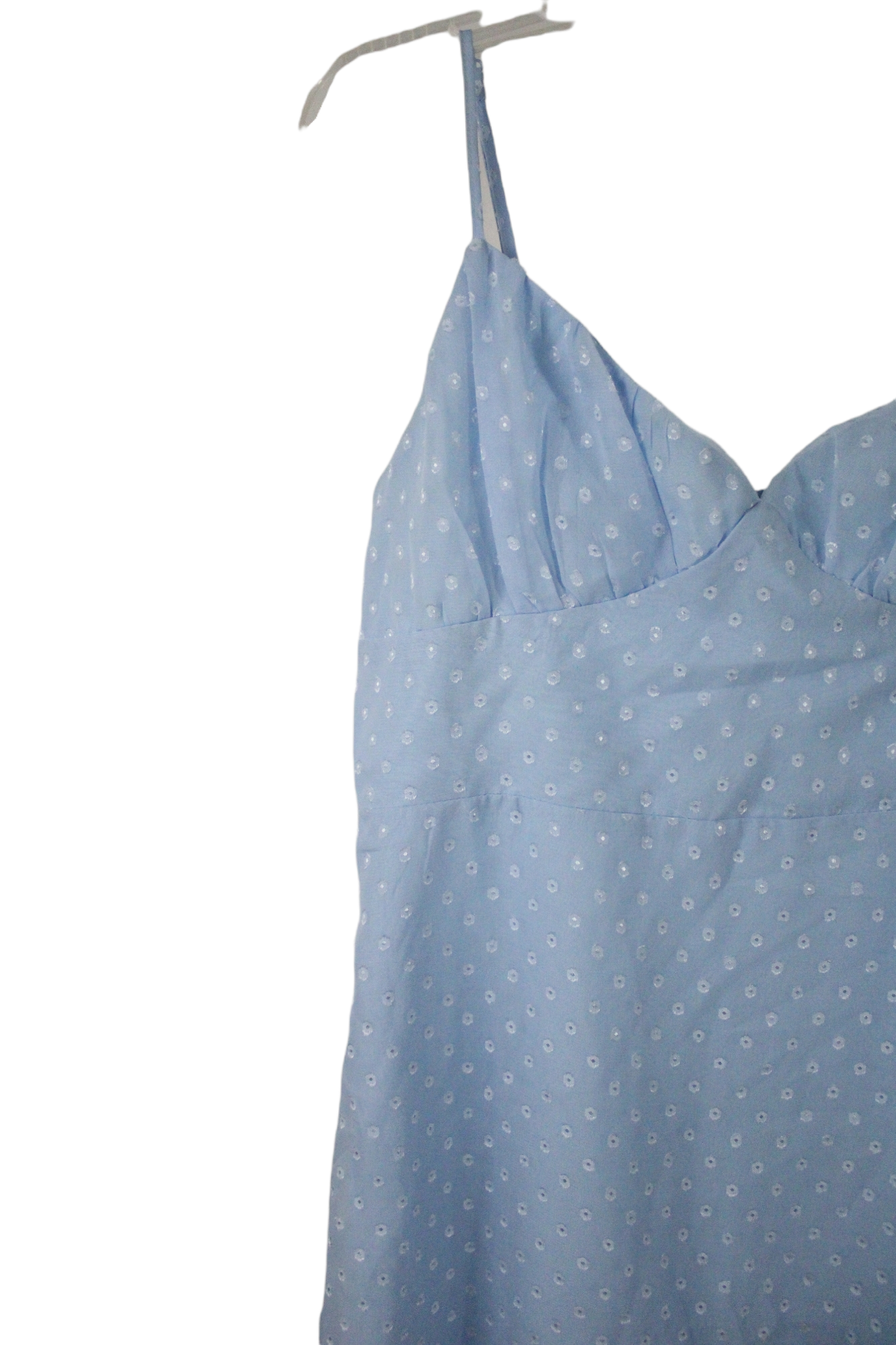 Shein Blue Chiffon Swiss Dot Dress | L