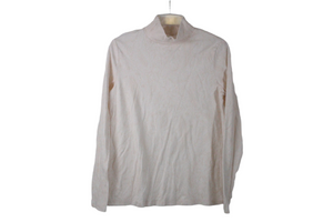 Croft & Barrow Peach Paisley Mock Neck Top | M