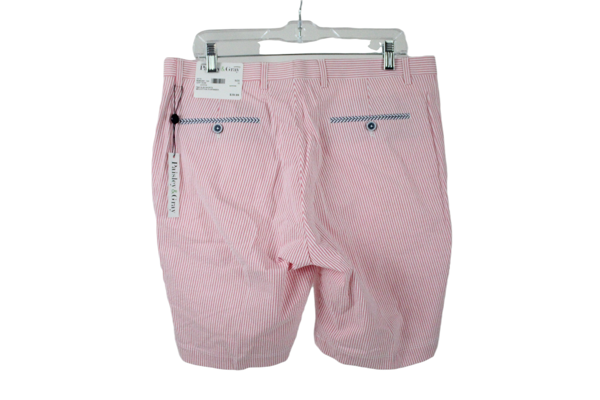 NEW Paisley & Gray Pink Striped Shorts | 33