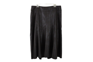 CJ Banks Brown Faux Leather Skirt | 14W