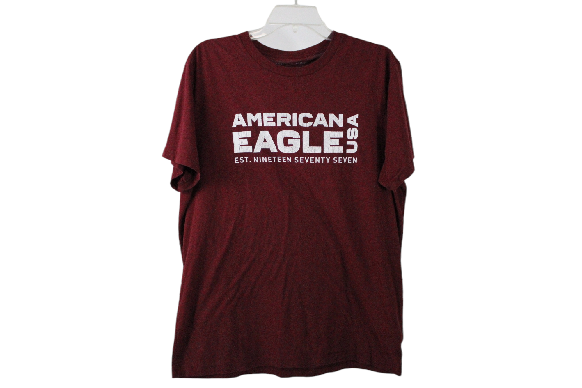 American Eagle Standard Fit Maroon Shirt | L