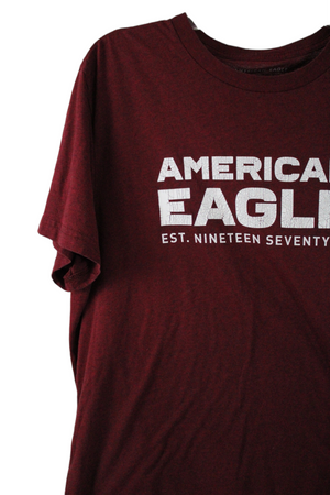 American Eagle Standard Fit Maroon Shirt | L