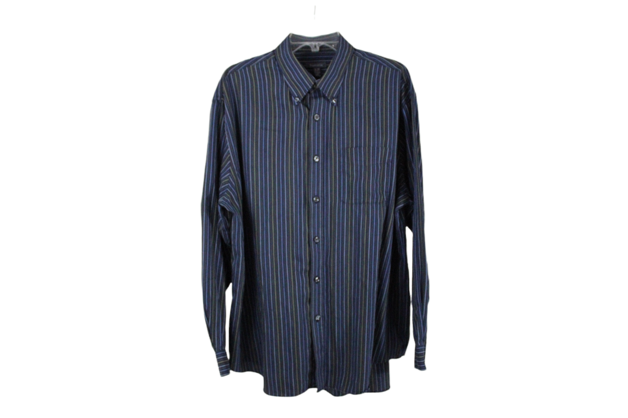 Van Heusen Blue Striped Shirt | XL 17-17 1/2