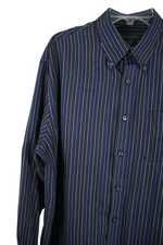 Van Heusen Blue Striped Shirt | XL 17-17 1/2