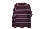 Sean John Burgundy Striped Long Sleeved Shirt | XXL