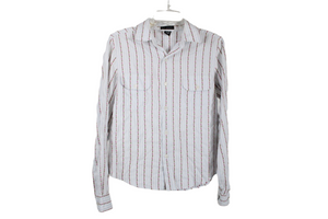 For Joseph Floral Striped Shirt | L