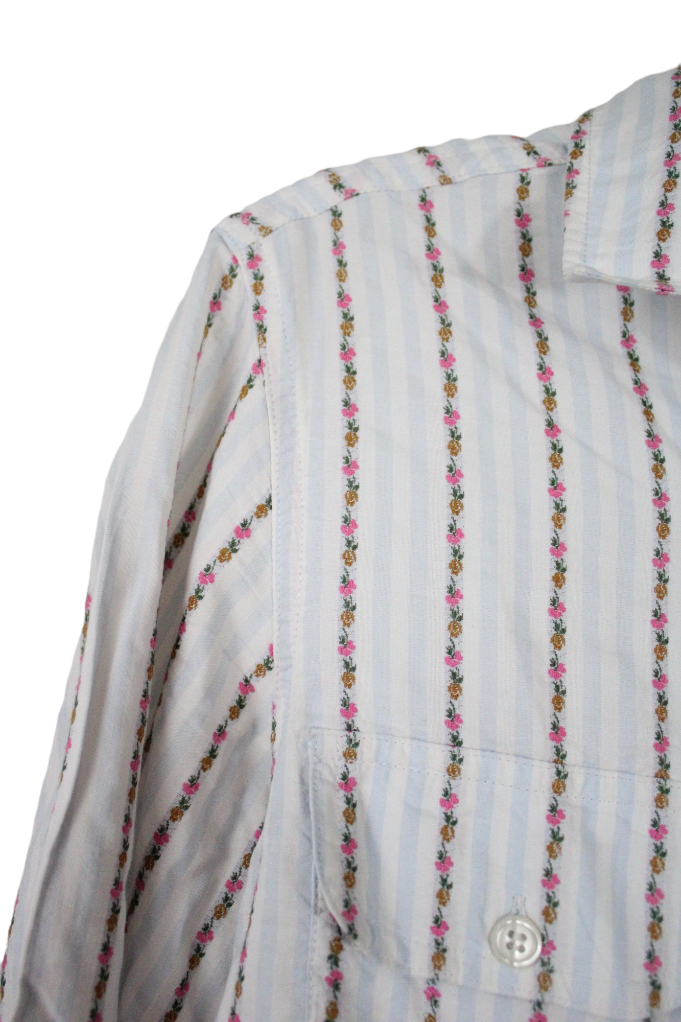 For Joseph Floral Striped Shirt | L