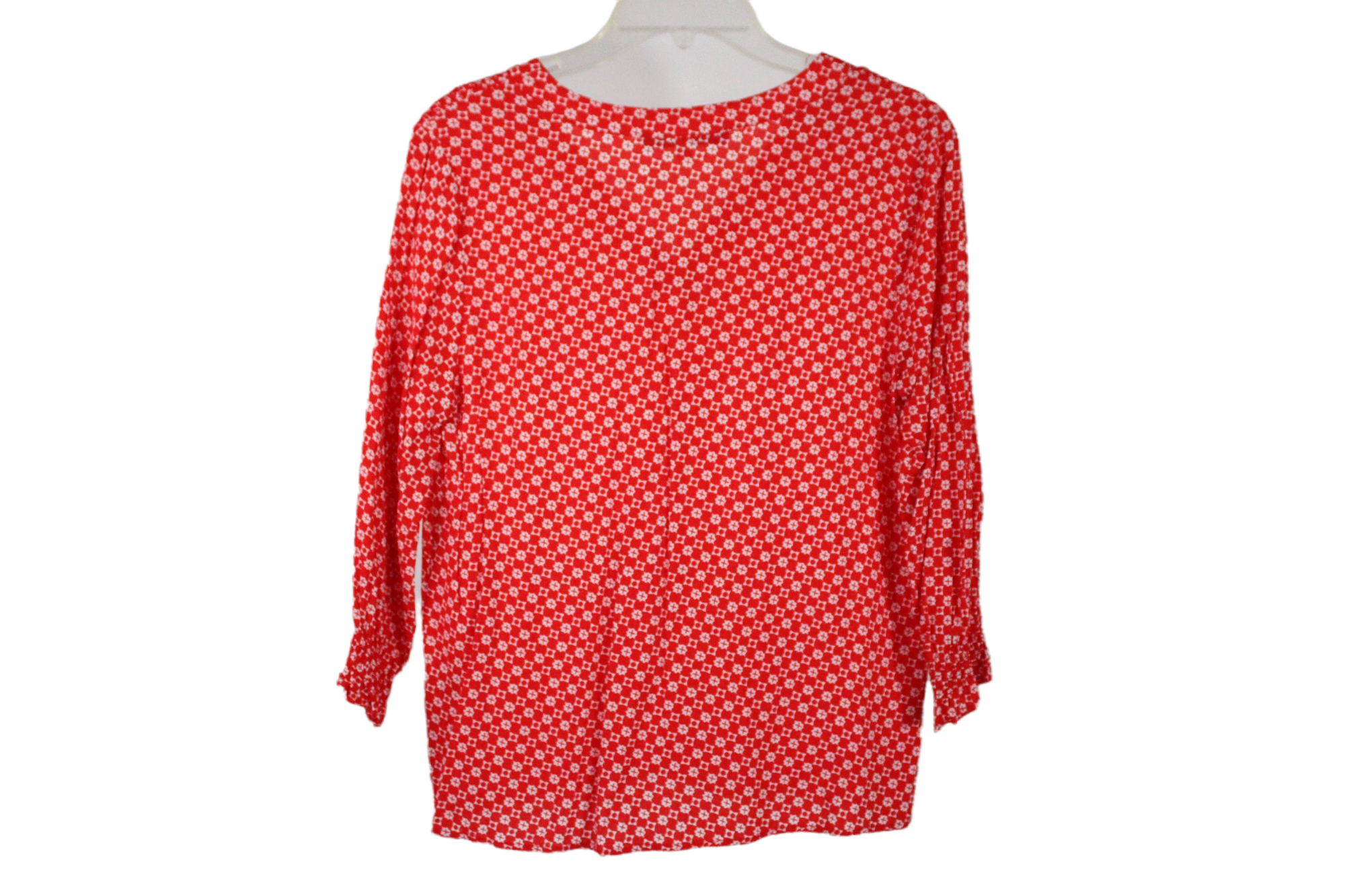 Ava Christine Red Patterned Blouse | S
